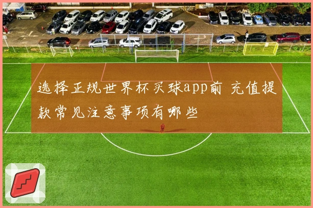 选择正规世界杯买球app前 充值提款常见注意事项有哪些